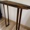 Pied de table sur mesure en acier effet rouillé et verni, fabriqué dans notre atelier à Bueil-en-Touraine.